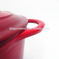 Fábrica de atacado 22 cm rodada vermelho esmalte panela de ferro fundido / caçarola / panelas